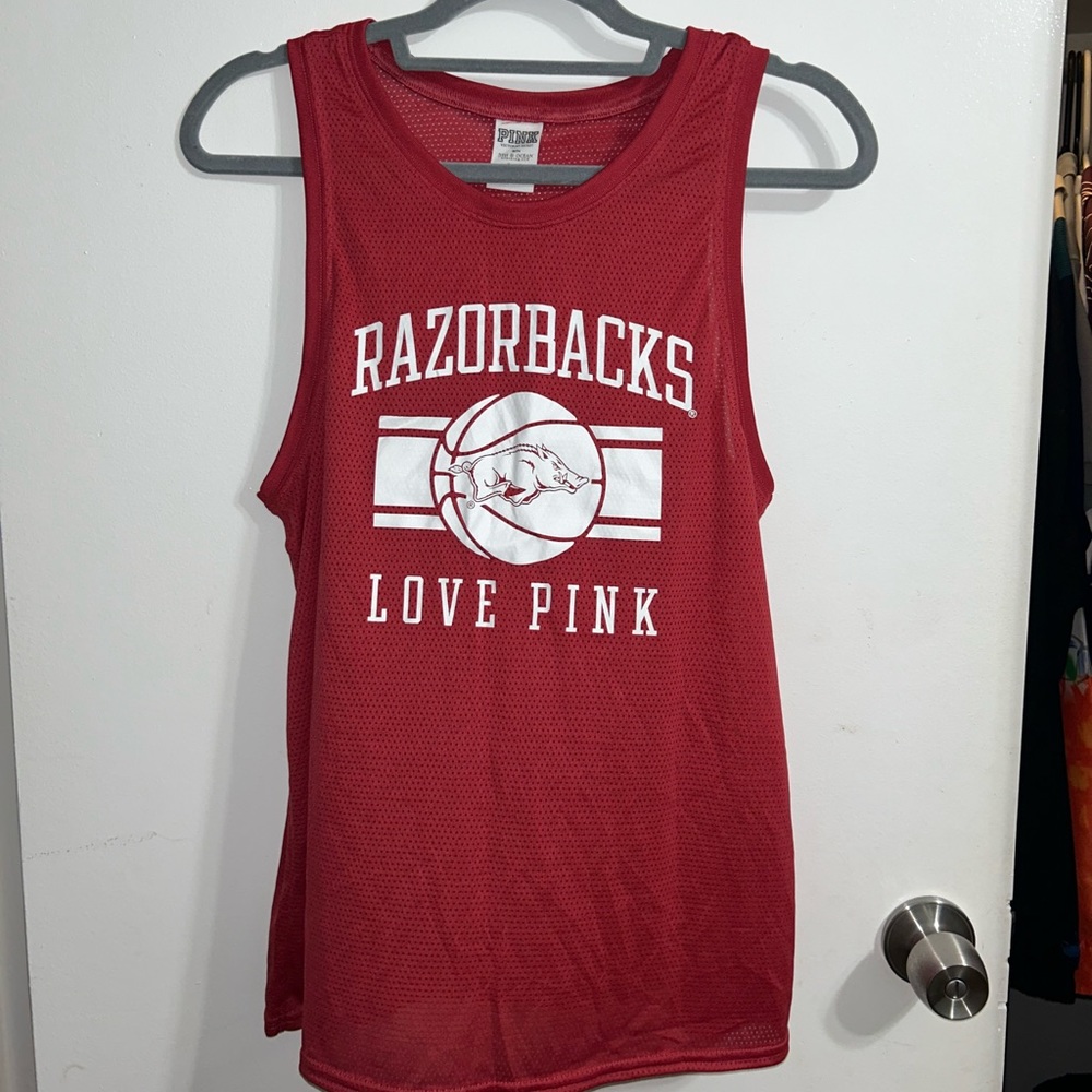 Razorbacks PINK mesh tank